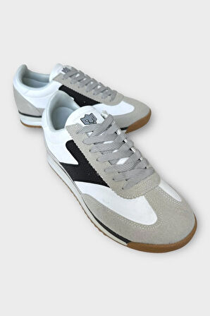 Erkek Günlük Hafif Rahat Taban Sneaker Ayakkabı GRİ - SİYAH