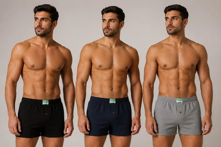 Huma One Erkek Havlu Bel Düz Boxer Battal Boy 3XL- 3ADET