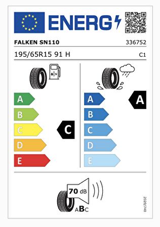 Falken 195/65R15 91H Sıncera Sn110 C-A-70 Yaz Oto Lastik Üretim Yılı 2024