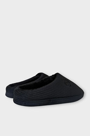 Erkek Hafif Kaydırmaz Taban Ev Terliği SİYAH