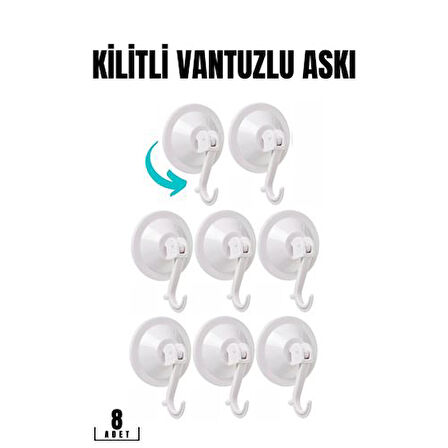 Findit Vantuzlu Askı 5.5 cm 8 li Paket