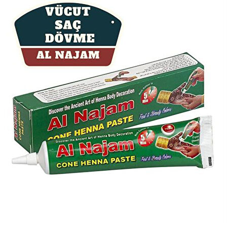 Findit 4 ADET Al Najam Kırmızı Vücut Saç Dövme Hint Kınası 716386 Top-tan Paket