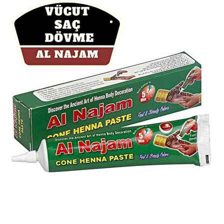 Findit 4 ADET Al Najam Siyah Vücut Saç Dövme Hint Kınası 330099