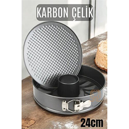 Findit Kelepçeli Kek Kalıbı 24 Cm Karbon Çelik 330776