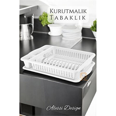 Findit Bulaşık Durulama Sepeti Tabaklık Bulaşık Kurutmalık BEYAZ Alessi 330846