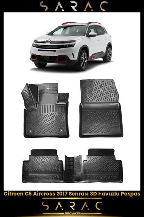 Citroen C5 Aircross 2020 Model Araca Özel 3d Havuzlu Paspas