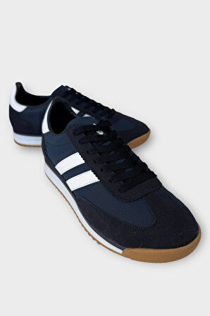 Erkek Cilt Günlük Rahat Spor Ayakkabı  LACİVERT - BEYAZ