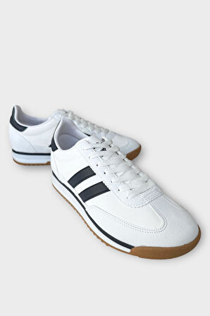 Erkek Cilt Günlük Rahat Spor Ayakkabı  BEYAZ - LACİVERT