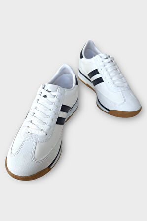 Erkek Cilt Günlük Rahat Spor Ayakkabı  BEYAZ - LACİVERT