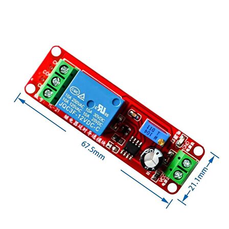 12v Ayarlanabilir Gecikme Zamanlayıcılı Röle Modülü