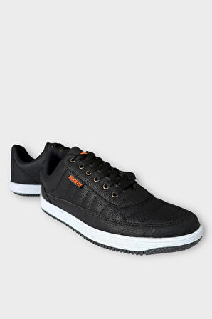 Erkek Ortopedik Günlük Yürüyüş Rahat Spor Ayakkabı  SİYAH - BEYAZ