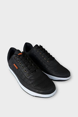 Erkek Ortopedik Günlük Yürüyüş Rahat Spor Ayakkabı  SİYAH - BEYAZ