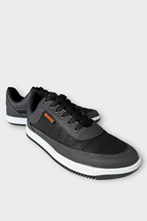 Erkek Ortopedik Günlük Yürüyüş Rahat Spor Ayakkabı  FÜME SİYAH