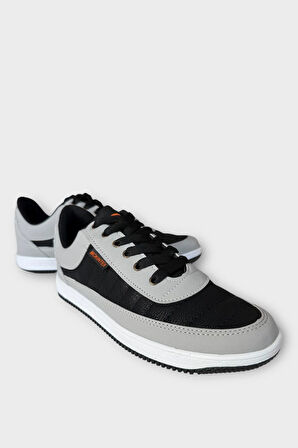 Erkek Ortopedik Günlük Yürüyüş Rahat Spor Ayakkabı  GRİ - SİYAH