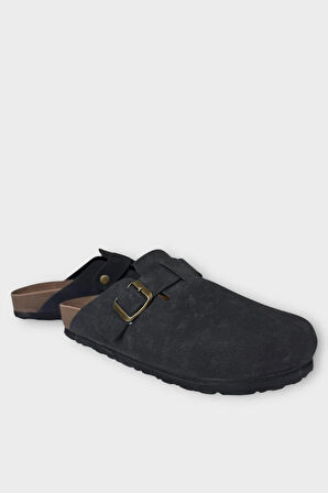 Mantar Taban Boston Birkens Model Günlük Sabo Unisex Ev Terliği SİYAH