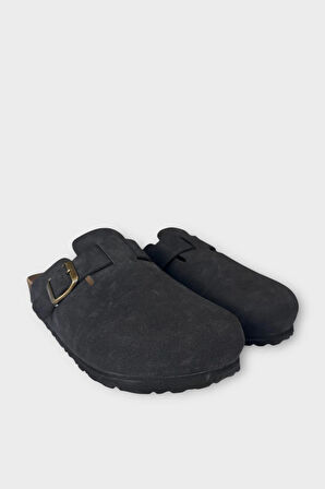 Mantar Taban Boston Birkens Model Günlük Sabo Unisex Ev Terliği SİYAH