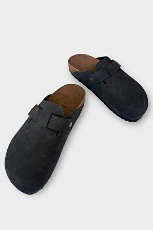 Mantar Taban Boston Birkens Model Günlük Sabo Unisex Ev Terliği SİYAH