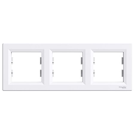 Schneider Eph5800321 Asfora Beyaz Üçlü Yatay Çerçeve