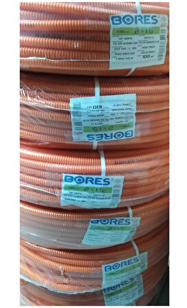 Bores Hazır Spiralli Kablo 2x1.5 NYA = 100 Metre (Turuncu)