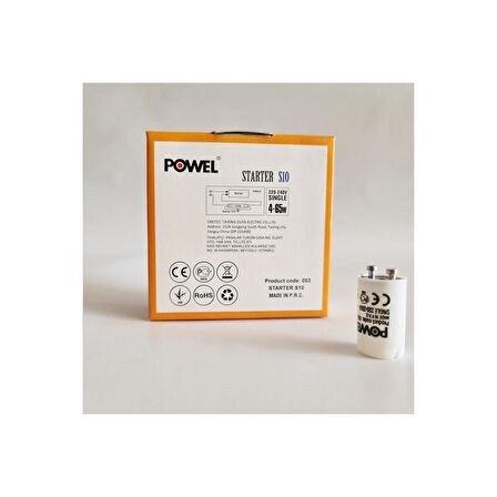 POWEL S10 STARTER 4-65W 220-240V ( UZUN FLORASAN İÇİN ) 25 AD.