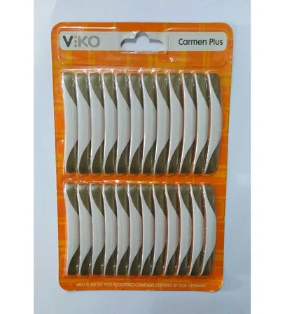 Viko Carmen Plus Beyaz Saten Dore Kenar Kordon - 12'li Takim