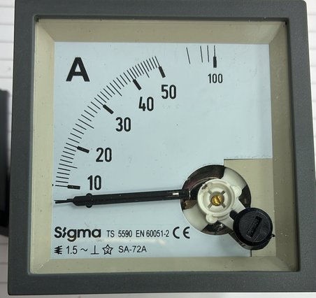 Sigma SA72A-D030 72x72 Analog Ampermetre