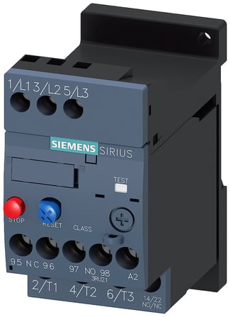 SIEMENS 3RU2116-1DB1 TERMİK RÖLE 1NO+1NC KONTAKLI 2.2-3.2A BOY S00 (RAYA MONTAJLI)