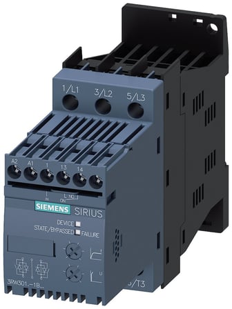 SIEMENS 3RW3017-1BB14 Softstarter 5,5kW 12,5A. 110-230V Ac/Dc (Softstarter)