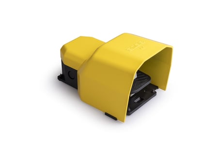 Emas PDKS11BX10 Sarı Metal Korumalı 1NO+1NC Tekli Plastik Pedal