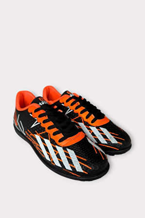 Erkek Futbol Halı Saha Ayakkabısı SİYAH TURUNCU