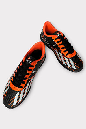 Erkek Futbol Halı Saha Ayakkabısı SİYAH TURUNCU