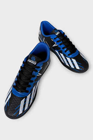 Erkek Futbol Halı Saha Ayakkabısı SİYAH - MAVİ