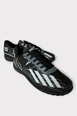 Erkek Futbol Halı Saha Ayakkabısı SİYAH BEYAZ