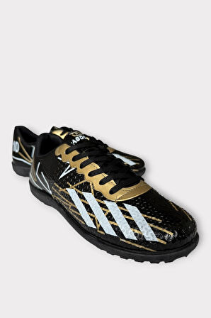 Erkek Futbol Halı Saha Ayakkabısı SİYAH - ALTIN