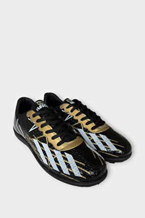 Erkek Futbol Halı Saha Ayakkabısı SİYAH - ALTIN