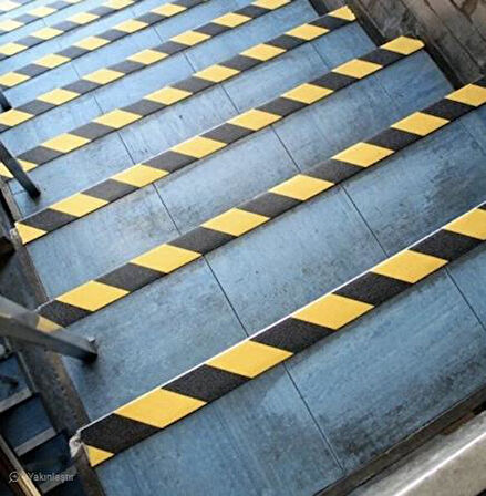 Kaydırmaz Bant 25 mm 15 metre Sarı Siyah renk Yüksek Tutuş Starline Marka  Suya Dayanıklı 