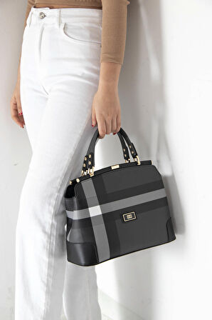 Kadın Omuz Çantası 706-33743 SİLVER POLO Kadın ÇANTASI M129 SİYAH-MAT SİYAH