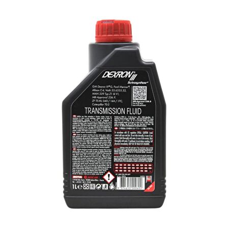 Motul Dexron III 1 Lt Technosynthese Otomatik Şanzıman Yağı