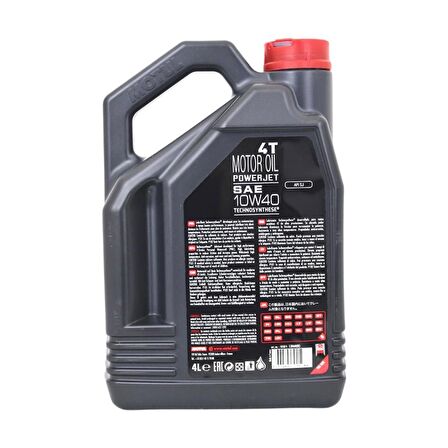 Motul PowerJet 4T 10W-40 4 Lt 4 Zamanlı Motor Yağı