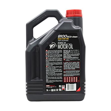 Motul 8100 Eco-Clean 5W-30 5 Lt Tam Sentetik Motor Yağı