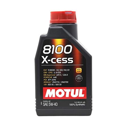 Motul 8100 X-cess 5W-40 1 Lt Tam Sentetik Motor Yağı