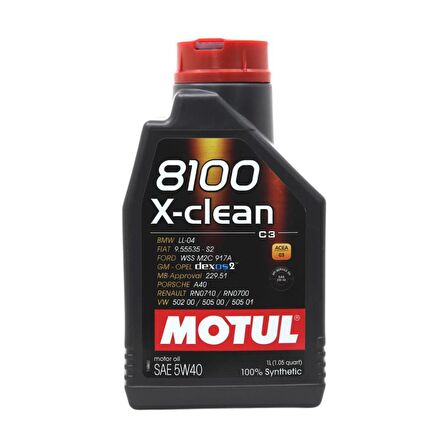 Motul 8100 X-Clean 5W-40 1 Lt Tam Sentetik Motor Yağı