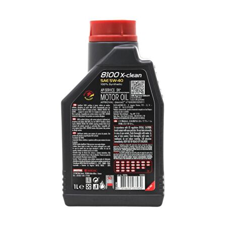 Motul 8100 X-Clean 5W-40 1 Lt Tam Sentetik Motor Yağı