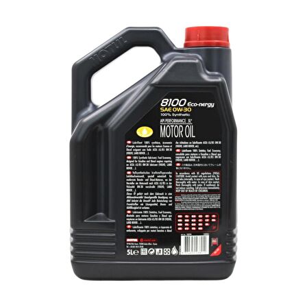 Motul 8100 Eco-nergy 0W-30 5 Lt Tam Sentetik Motor Yağı