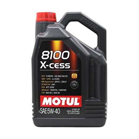 Motul 8100 X-cess 5W-40 5 Lt Tam Sentetik Motor Yağı