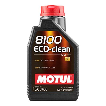 Motul 8100 Eco-Clean 0W-30 1 Lt Tam Sentetik Motor Yağı