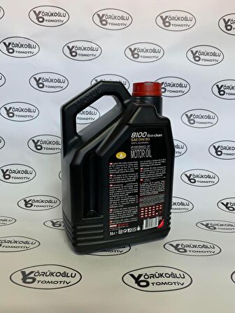 Motul 8100 Eco Clean 0W-30 Technosynthese 5 lt Benzin-Dizel Motor Yağı Üretim:2022 