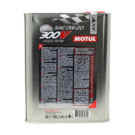 Motul 300V High RPM 0W-20 2 Lt Tam Sentetik Motor Yağı