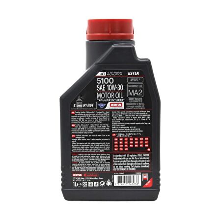 Motul 5100 10W-30 4T 1 Lt 4 Zamanlı Motosiklet Motor Yağı