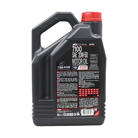 Motul 7100 4T 20W-50 4 Lt 4 Zamanlı Motosiklet Motor Yağı